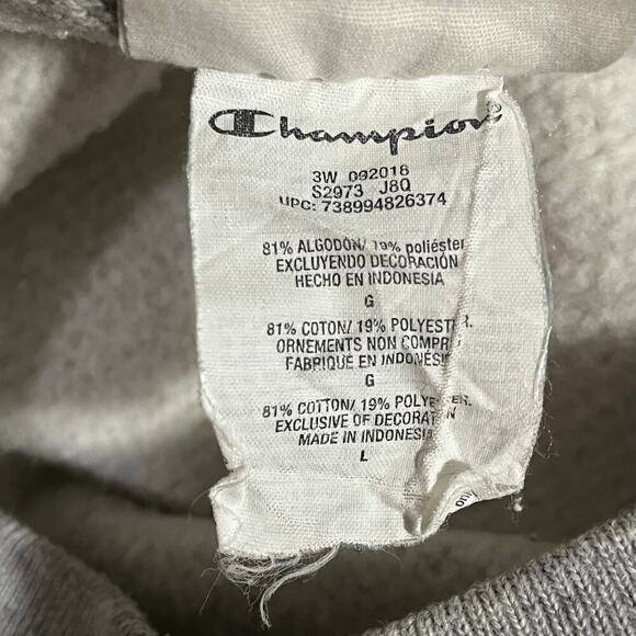 Champion Mens Vintage Striped Green Black Gray Sweatshirt Size 2XL - Picture 8 of 9